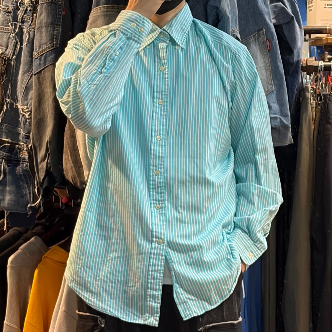 [No.9]Polo 폴로 스트라이프 긴팔셔츠 상품이미지1