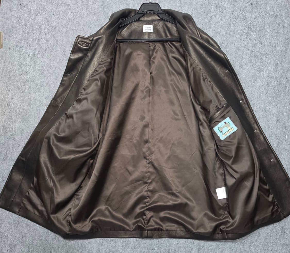 마그넷 아카이브 오버핏 미니멀무드 비건 레더 자켓 가죽 자켓 브라운 상품이미지3