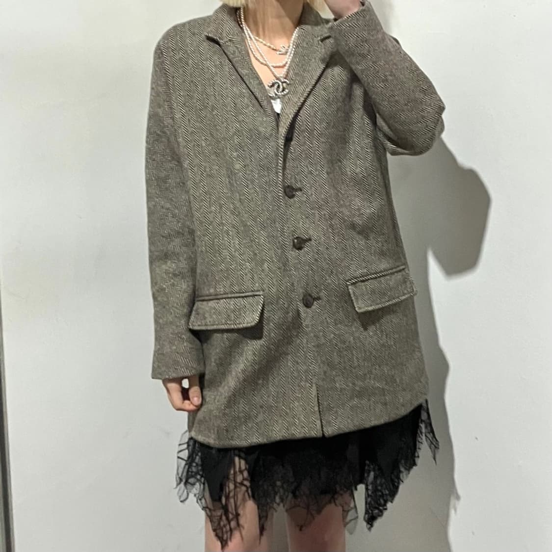 데님앤서플라이 랄프로렌 헤링본 블레이저 상품이미지1