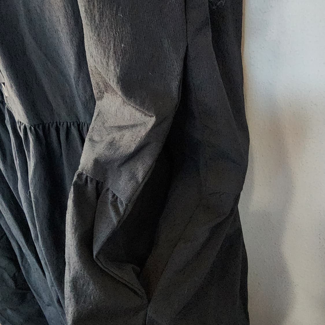 지컷 블랙 반팔 롱 원피스 셔츠형 상품이미지5