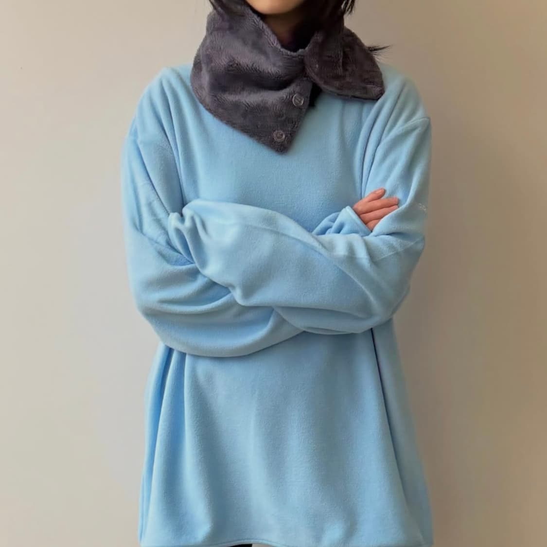 지초이 25-004 쇼퍼백 & 플리스 후디 & 넥워머 상품이미지2