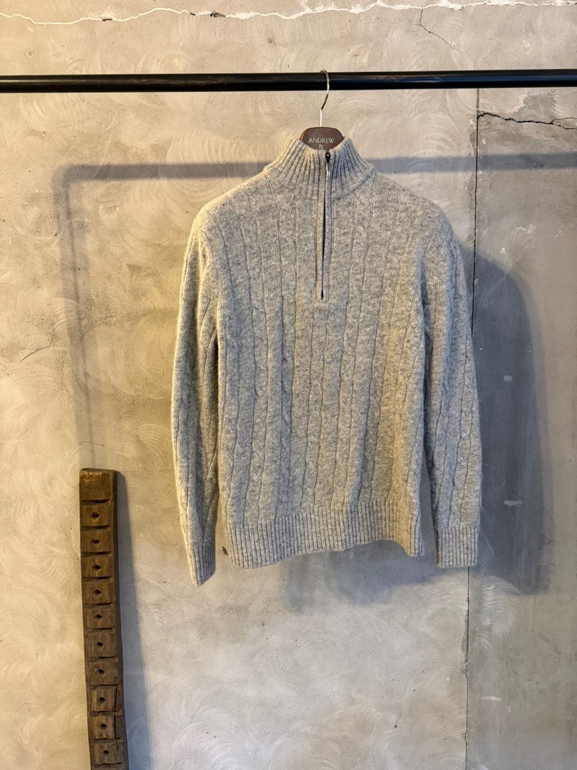 브룩스 브라더스 케이블 짚업 니트 100 상품이미지3