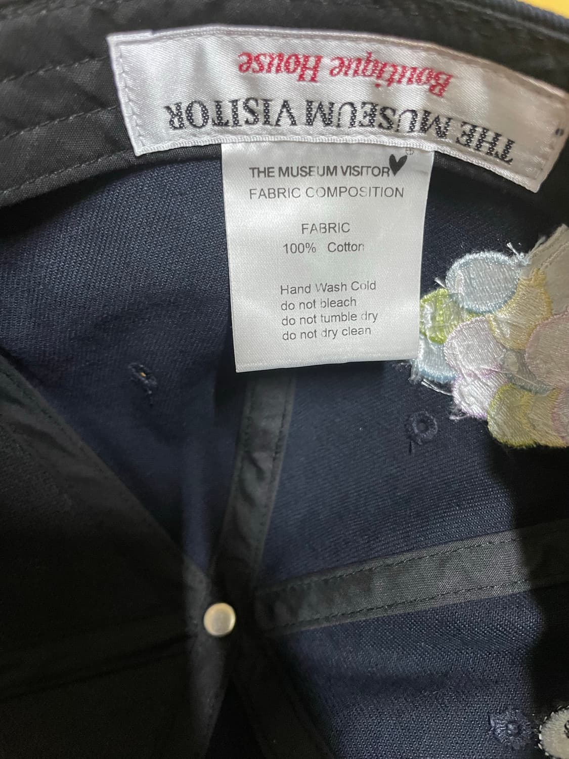 더뮤지엄비지터 RABBIT EMBROIDERY CAP (DEEP NAVY 상품이미지5