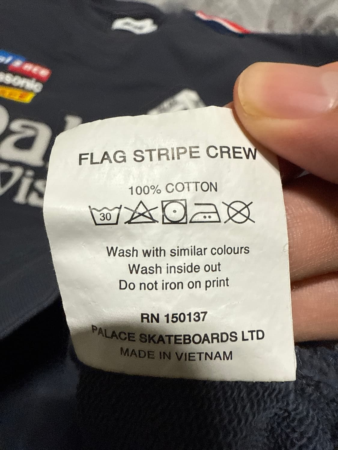 팔라스 플래그 스트라이프 크루넥 네이비 XL 22SS 상품이미지5