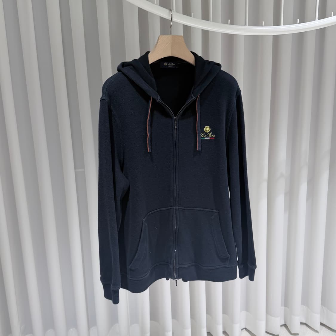 (A+/XXL) / 로로피아나 호시 후드 봄버 블랙 자켓 상품이미지3