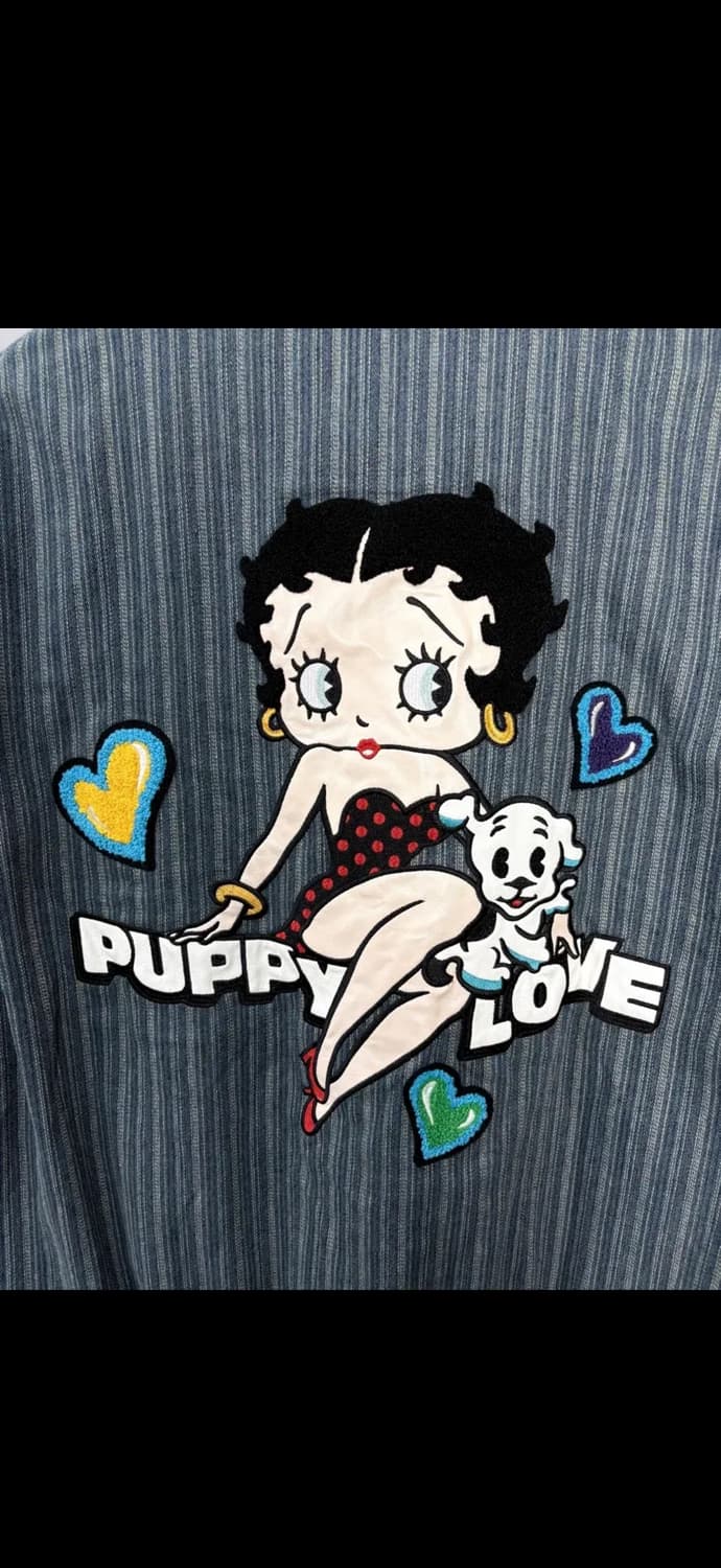 빈티지 베티붑 패치 데님 바시티 자켓 H2030 상품이미지9