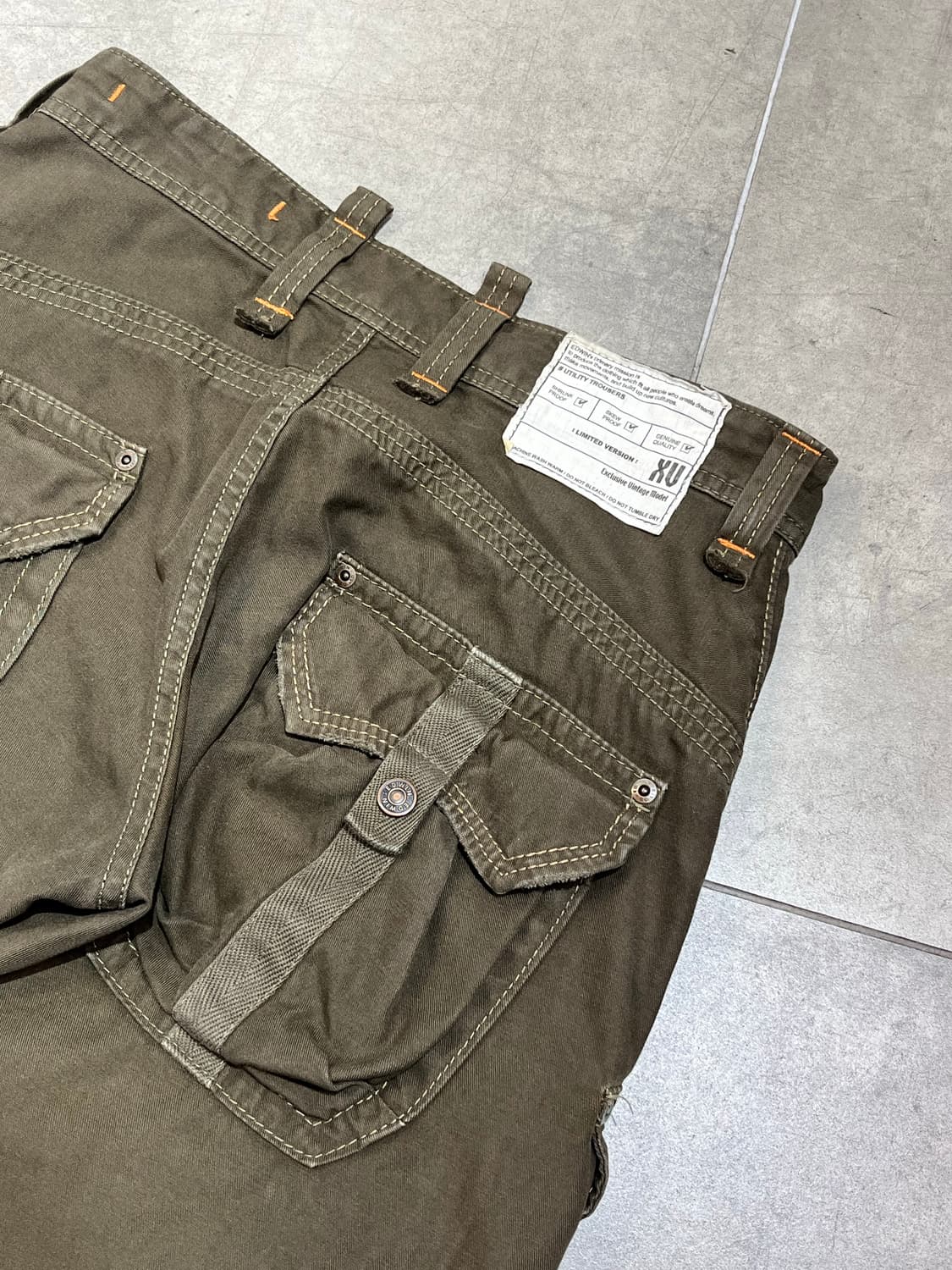 일본 빈티지 Edwin 워크웨어 버클 카고 팬츠 상품이미지10