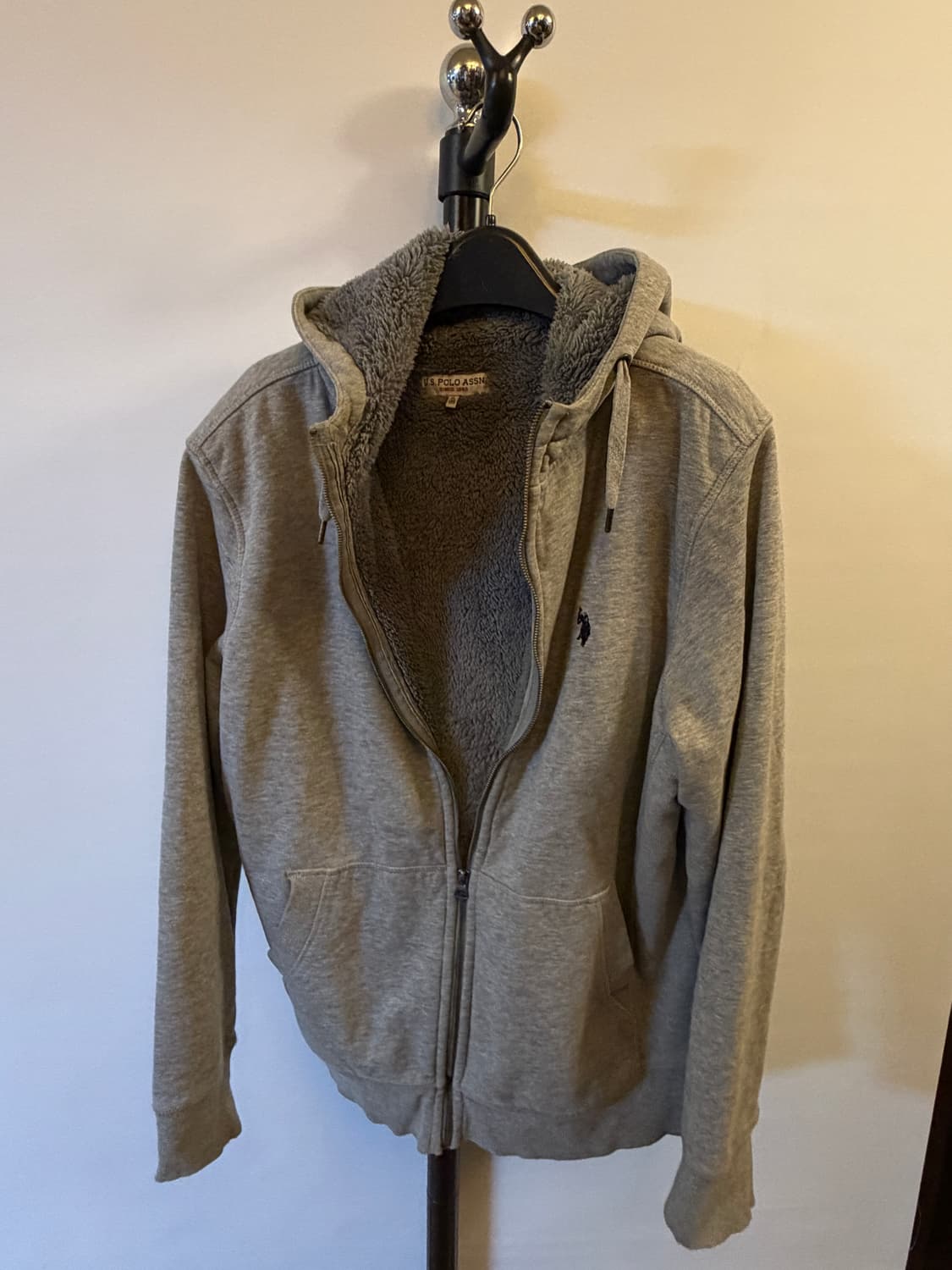 US 폴로에센 양털 후드집업 상품이미지2