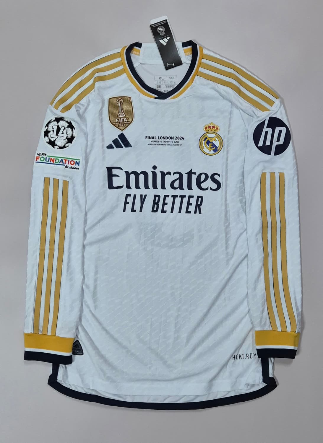 23-24 레알마드리드 홈 벨링엄 긴팔유니폼 L (마킹불량) 상품이미지2