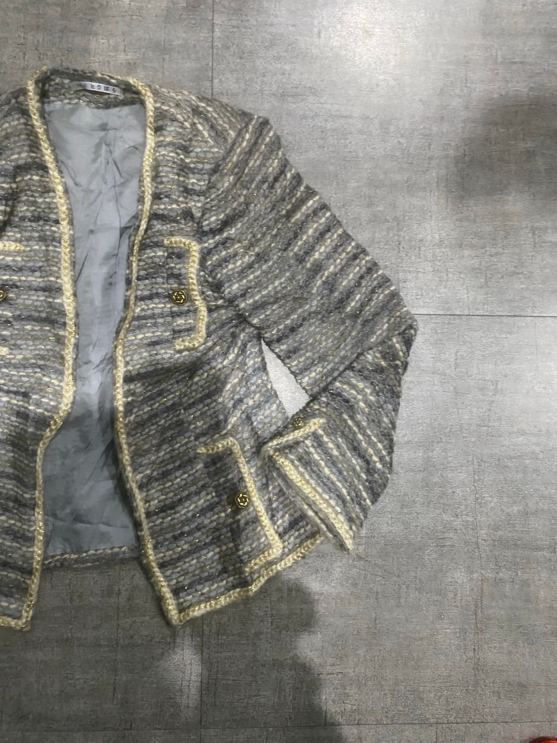 일본빈티지 달천깔페어리 백예린 프린세스 트위드자켓 상품이미지2