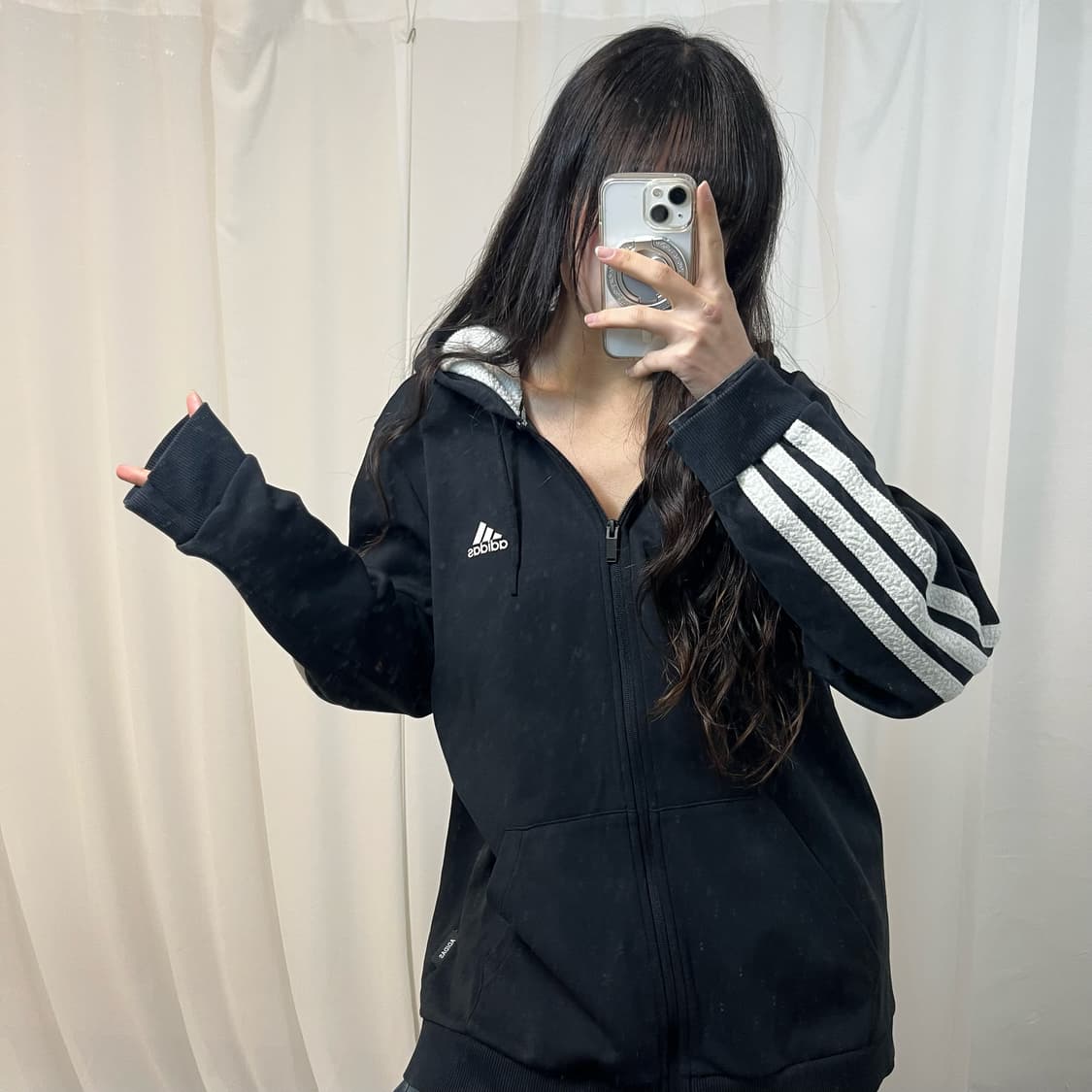 Adidas Fleece Zip-Up Hoodie  상품이미지2