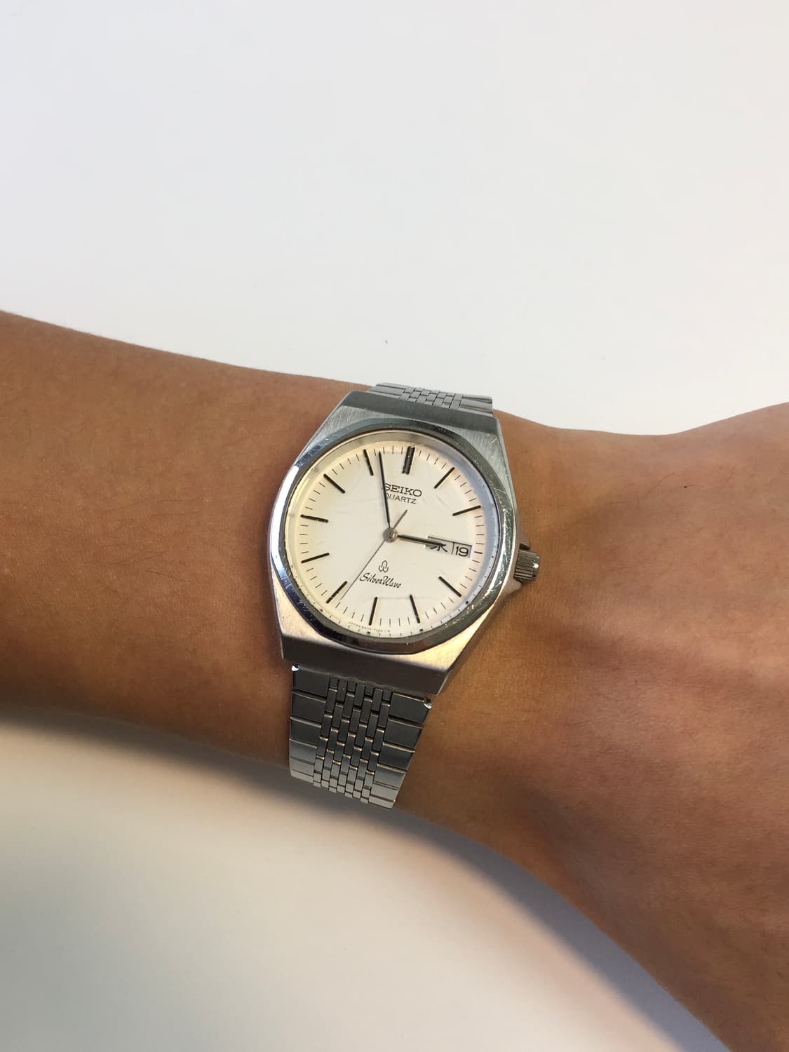 80s seiko silver wave quartz day-date 상품이미지1