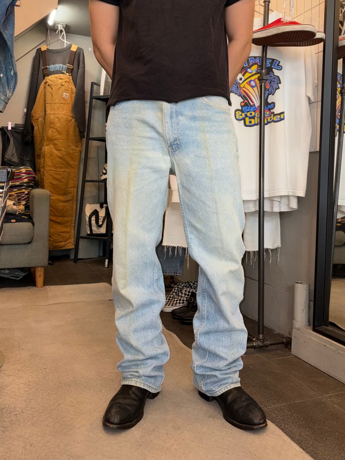 90’s Levi’s 517 USA washed denim pants 상품이미지4