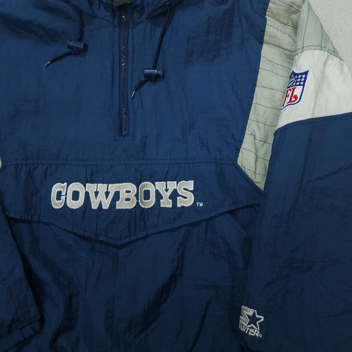 90s 스타터 NFL 댈러스 카우보이스 아노락 점퍼 L 상품이미지5