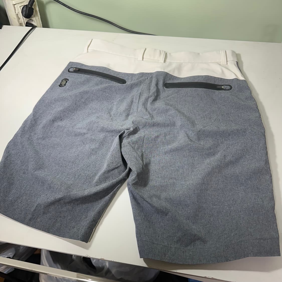 L 와이드앵글 배색 나일론 골프 반바지 상품이미지5