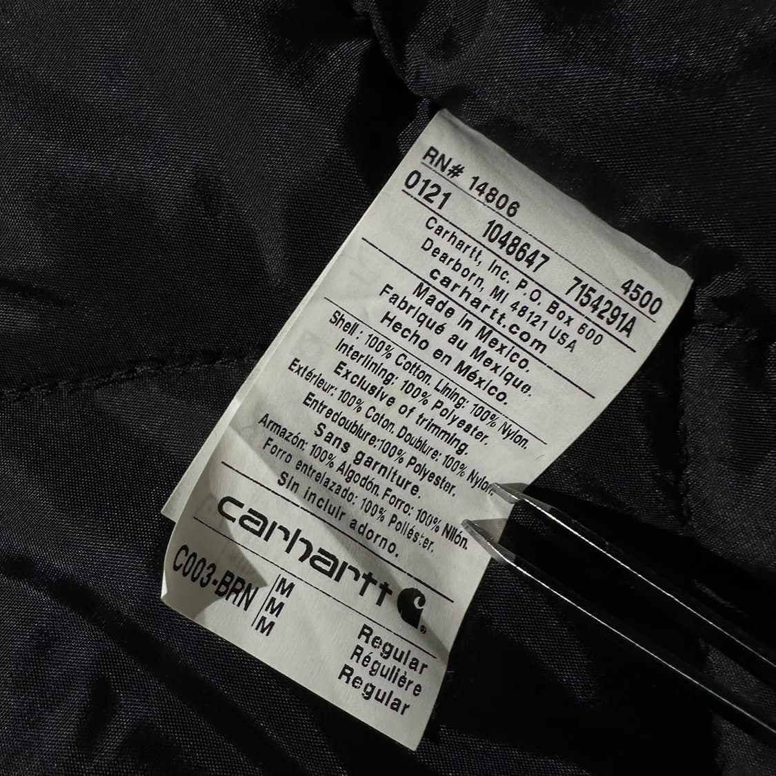 칼하트 C003 트래디셔널 덕 아크틱 워크 자켓 상품이미지10