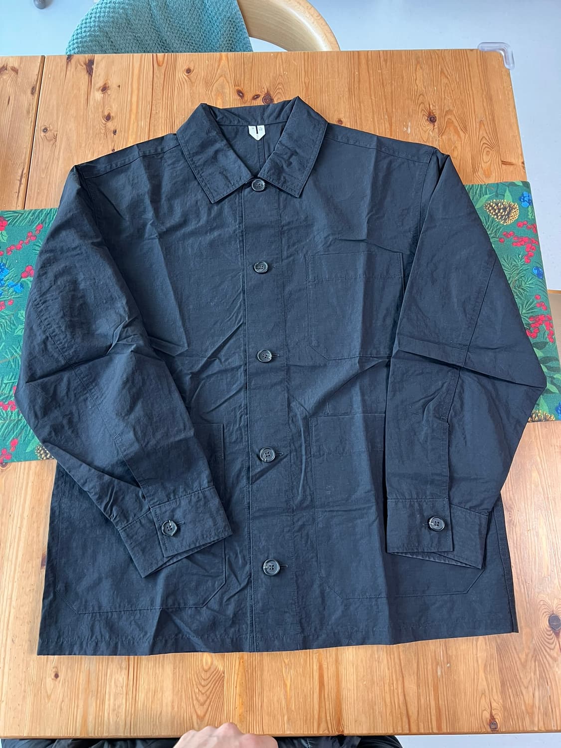 아르켓 ARKET 남자 코튼 나일론 오버셔츠 블랙 상품이미지4