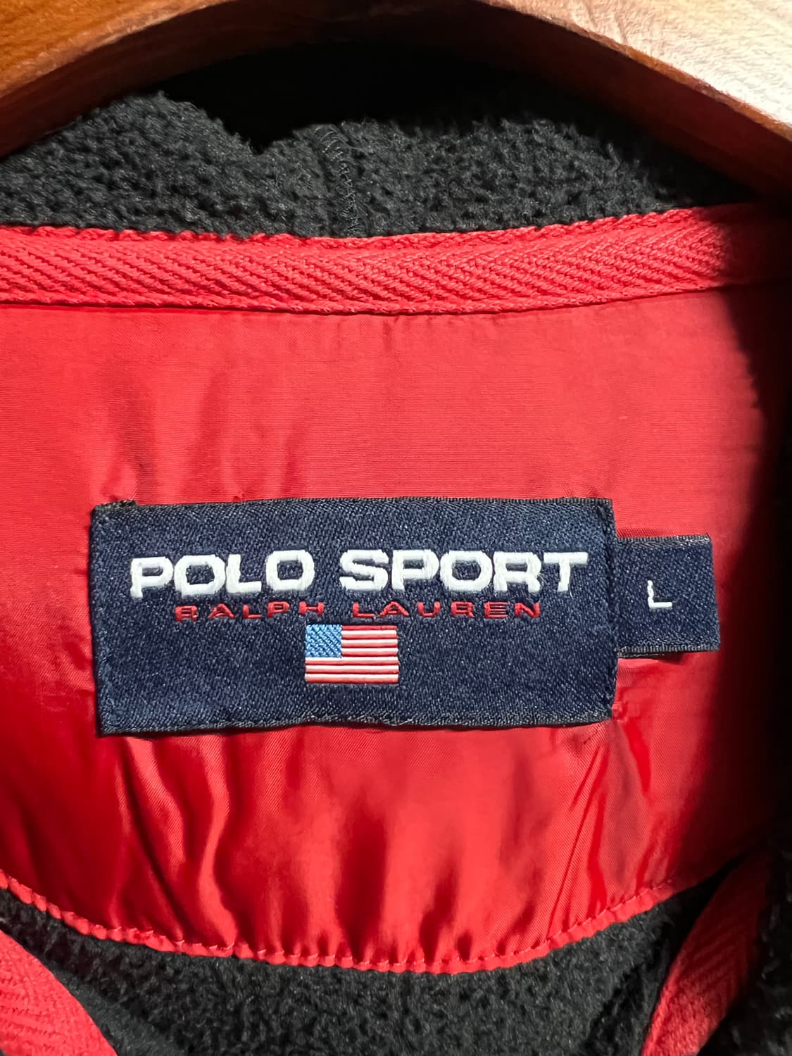 폴로 스포츠 블랙 후리스 후드 집업 상품이미지7