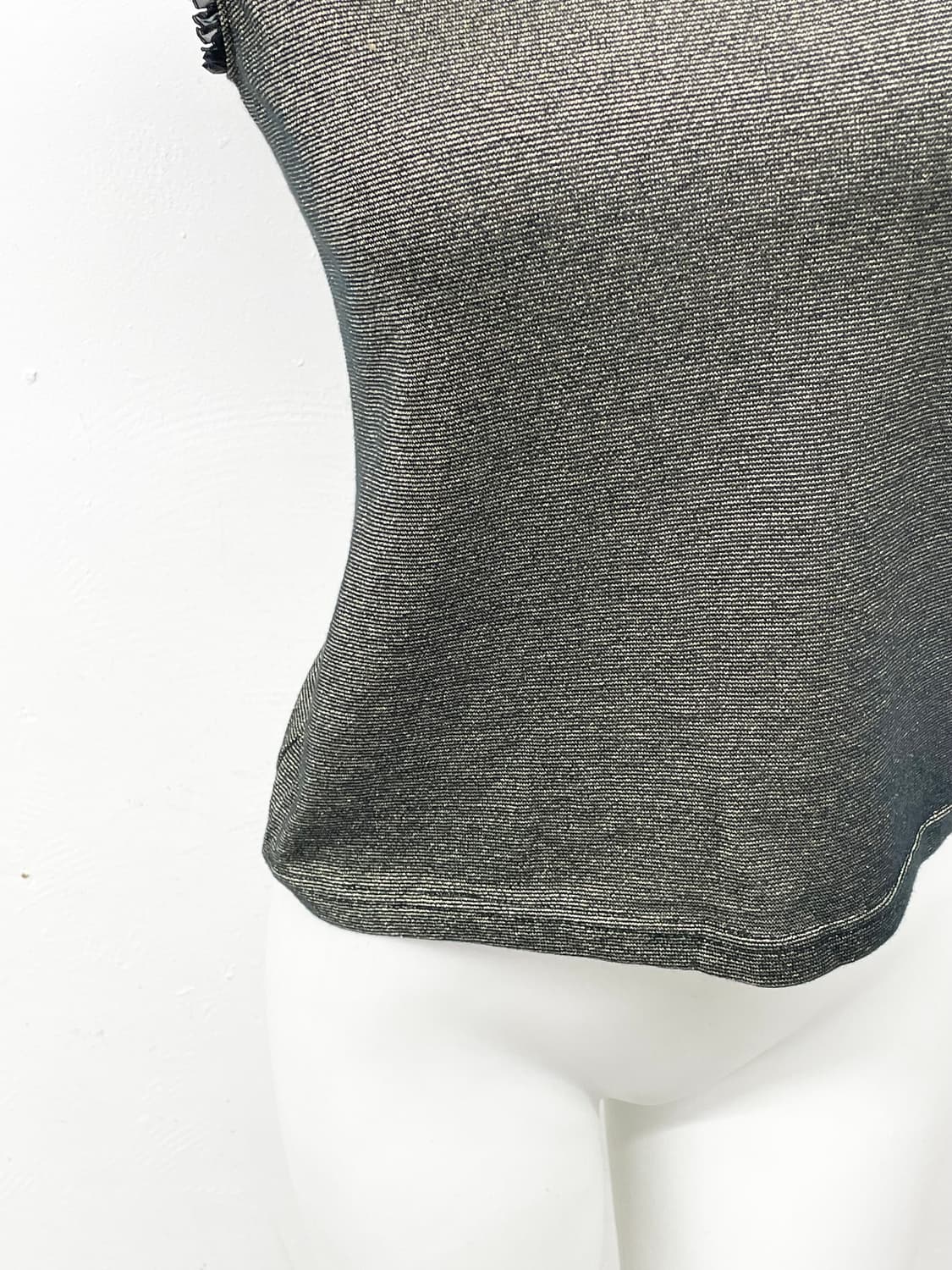 블랙 골드 쉬머 슬리브리스 상품이미지3