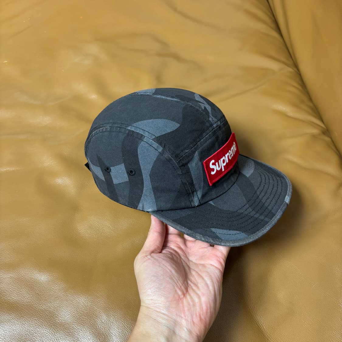 Supreme 슈프림 워시드 카모 네이비 캠프캡 모자 Camo Navy 상품이미지3