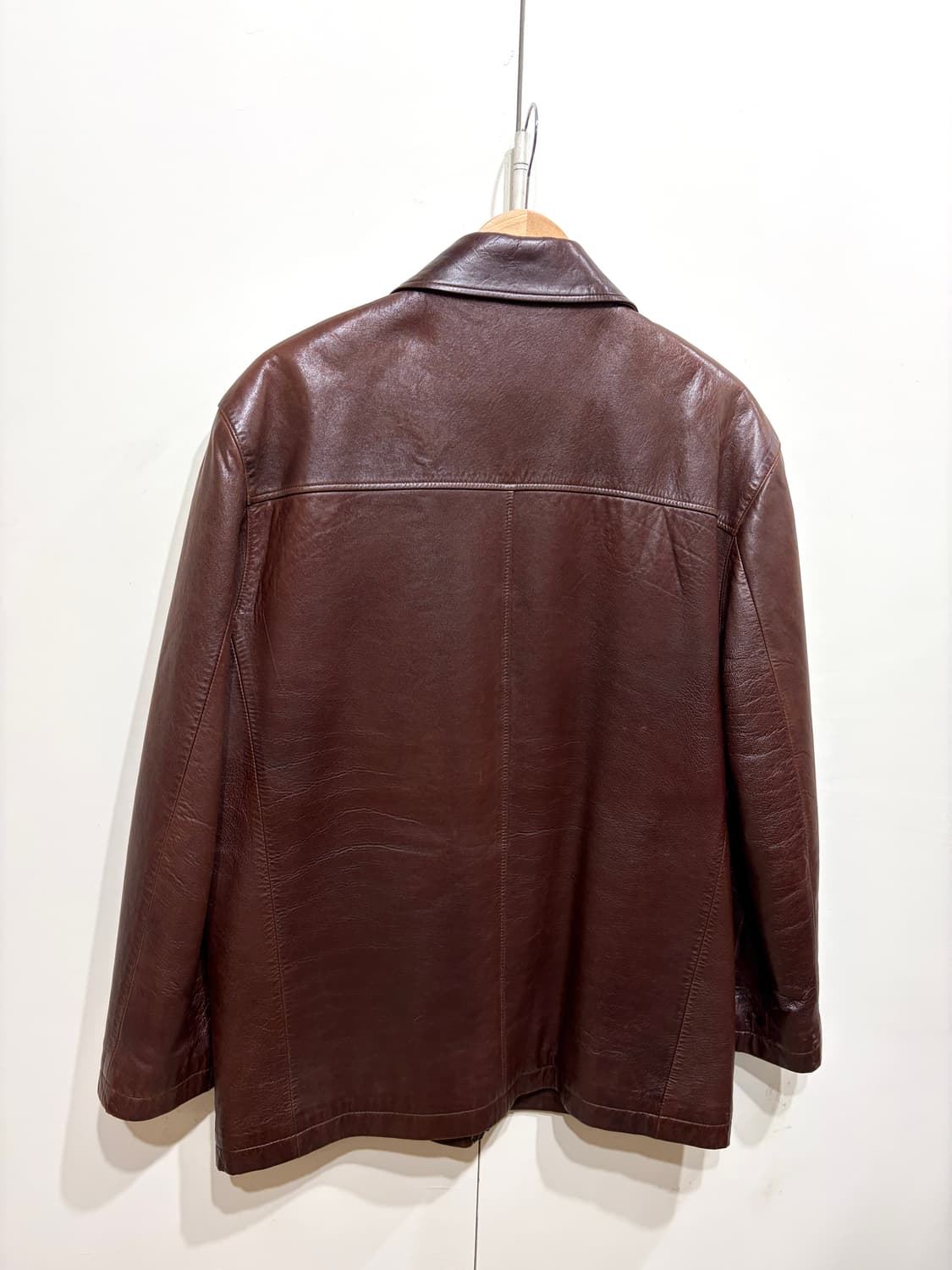 90's 입생로랑 램스킨 레더 자켓 상품이미지4