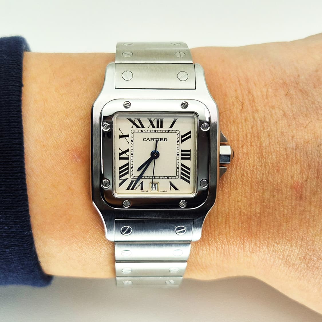 까르띠에 산토스 갈베 스틸 라지사이즈  상품이미지1