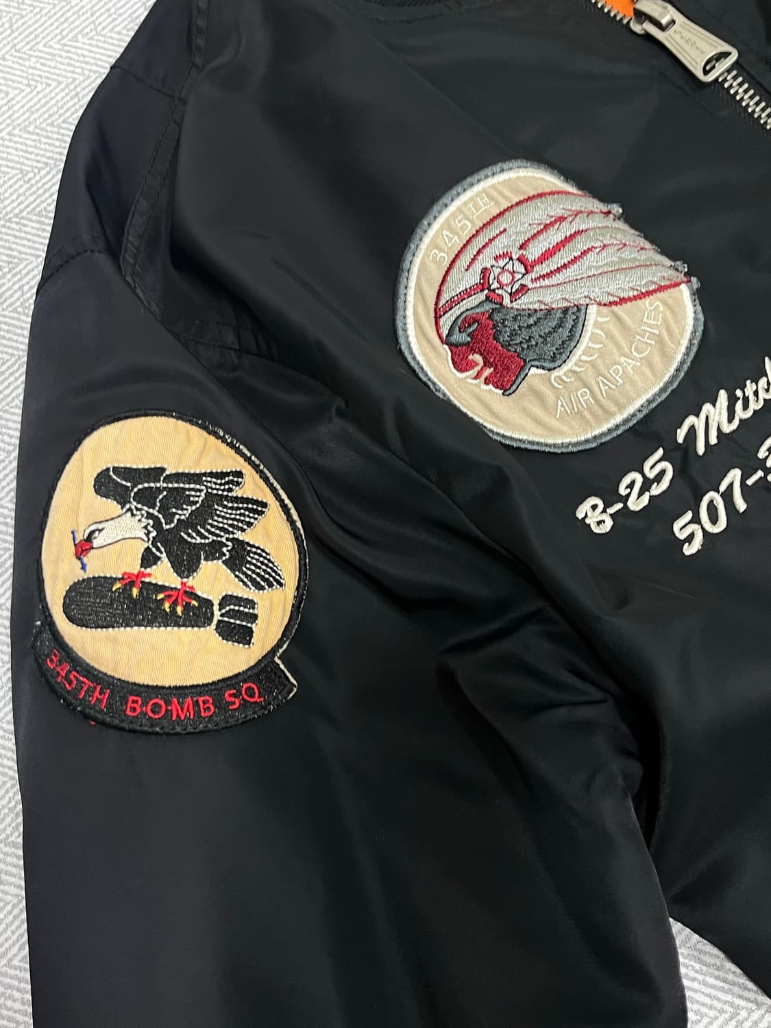 Schott 쇼트 Apache MA-1 패치워크 봄버 L 상품이미지7