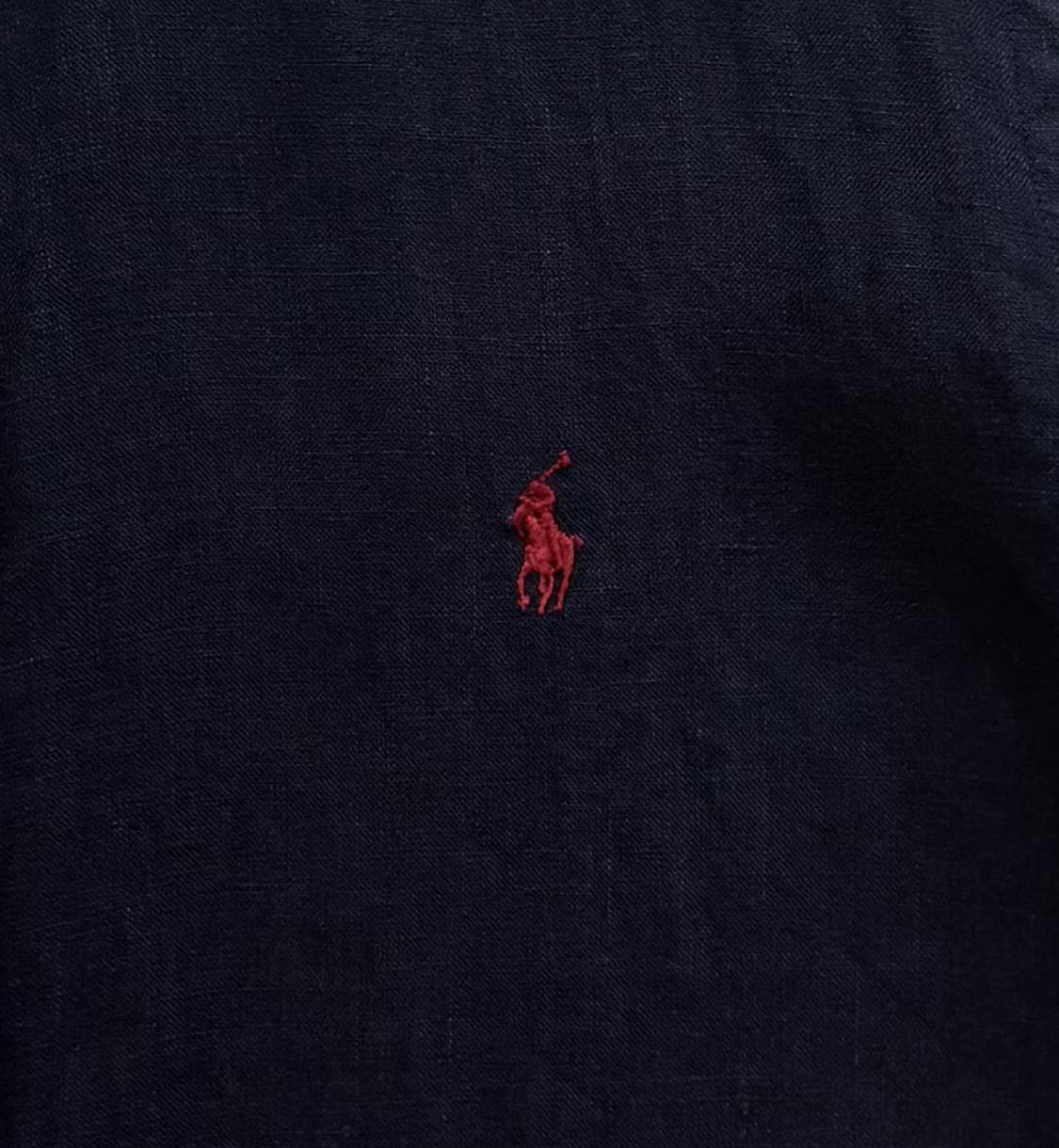 Polo 폴로랄프로렌 네이비 반팔 린넨 셔츠 상품이미지3