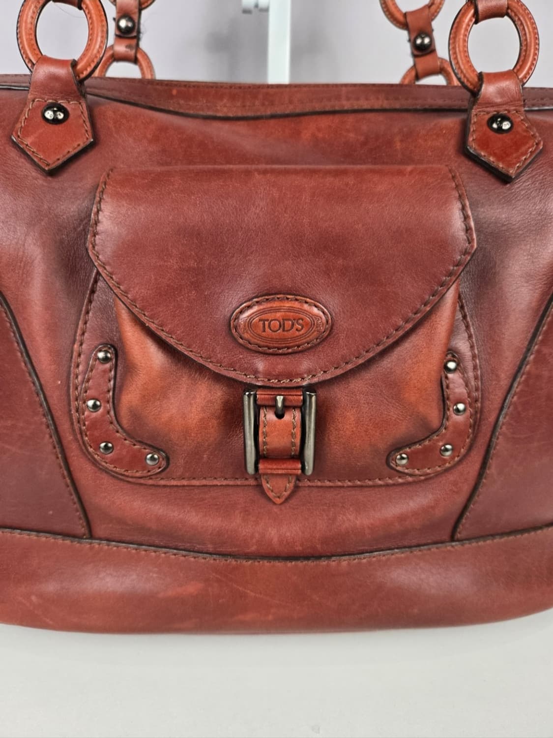 TOD'S 토즈 빈티지 레더 가죽 토트백 가방 정품 상품이미지5