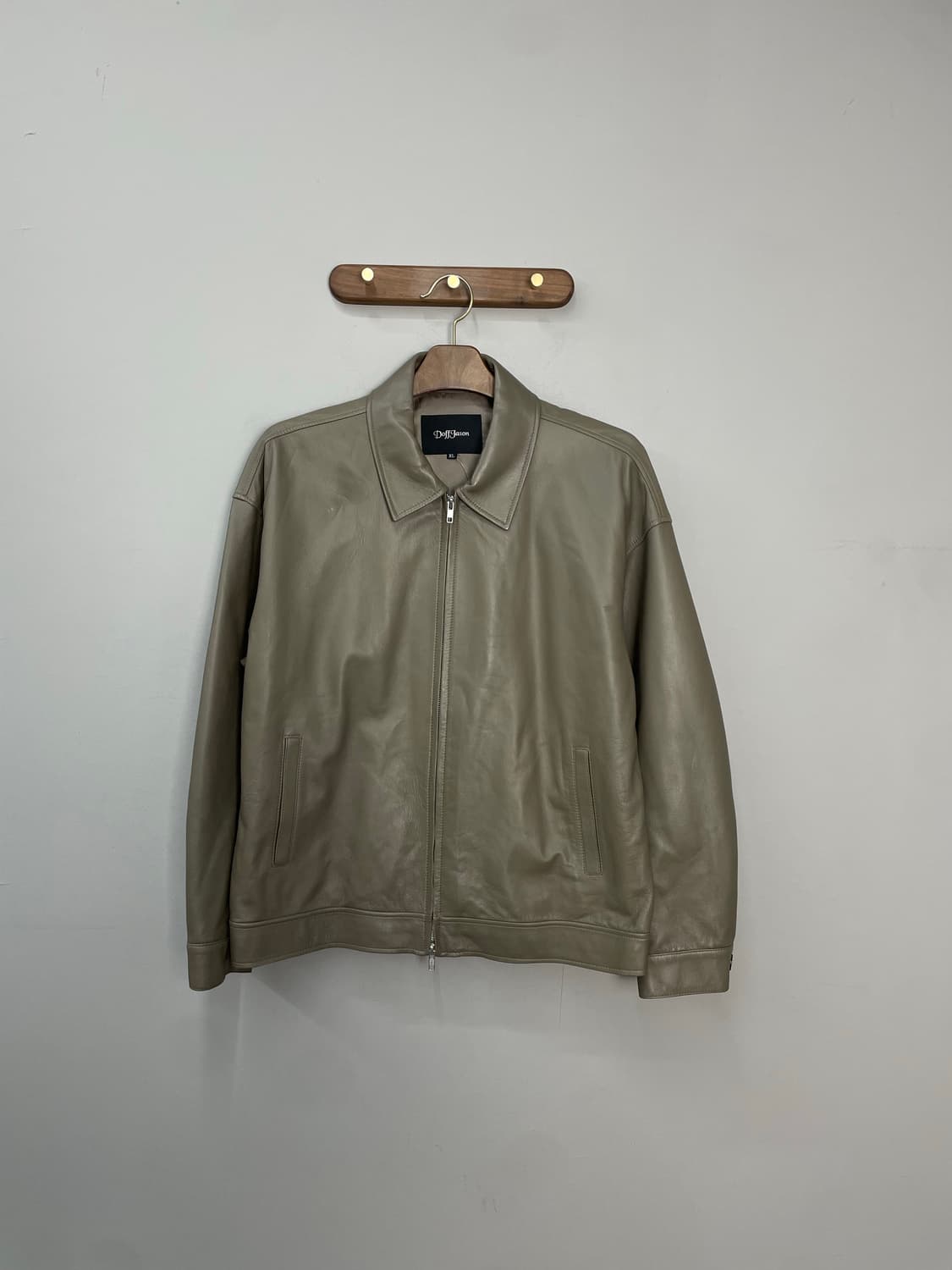 도프제임슨 카키그레이 투웨이 레더자켓 H1898 상품이미지2