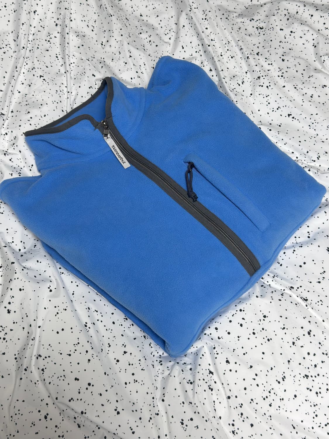 Half Zip Fleece Pullover Purple Blue 상품이미지4