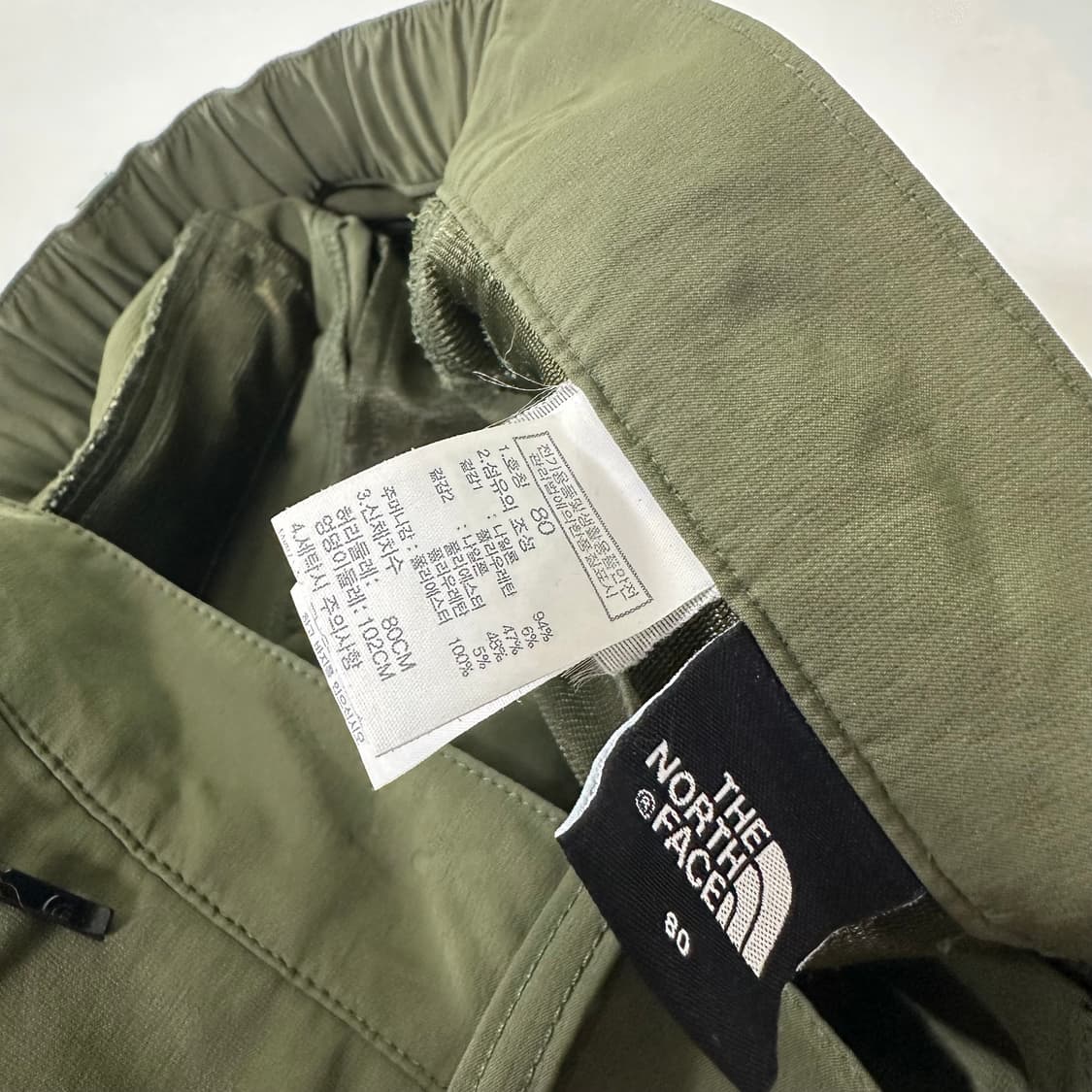 M-L 노스페이스 딥카키 레귤러핏 나일론 등산팬츠 상품이미지4