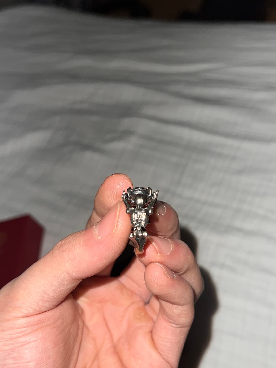 언더마이카 x 에모스탠스클럽 스컬 크라운 링 블랙  상품이미지2