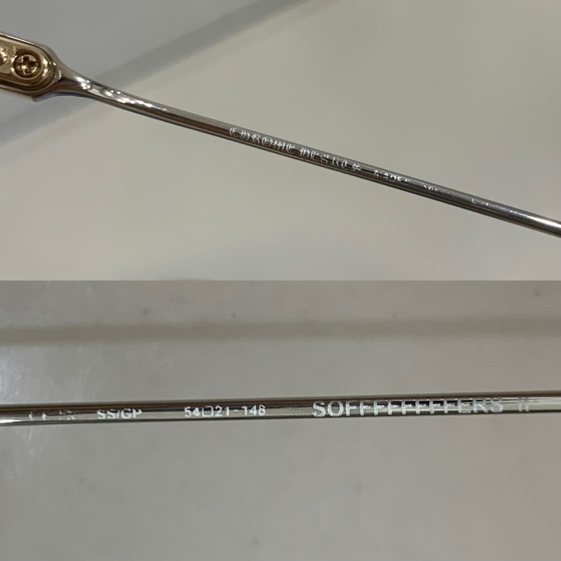 크롬하츠 소퍼스2 [SS/GP] 샤이니 실버&골드 플레이트 무테 안경 상품이미지9