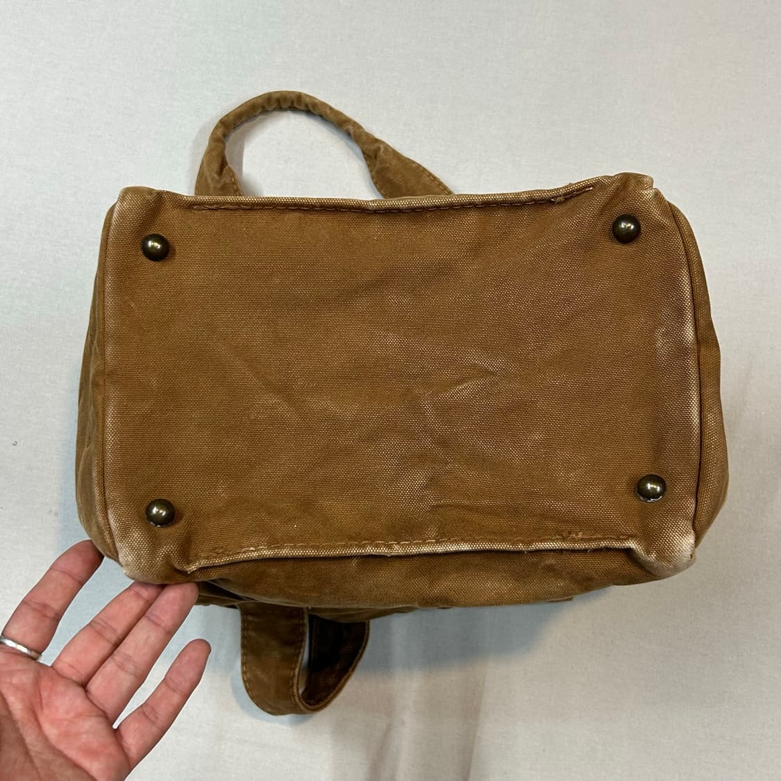 캐피탈 KAPITAL duffle 캔버스 툴 토트백 브라운 상품이미지8