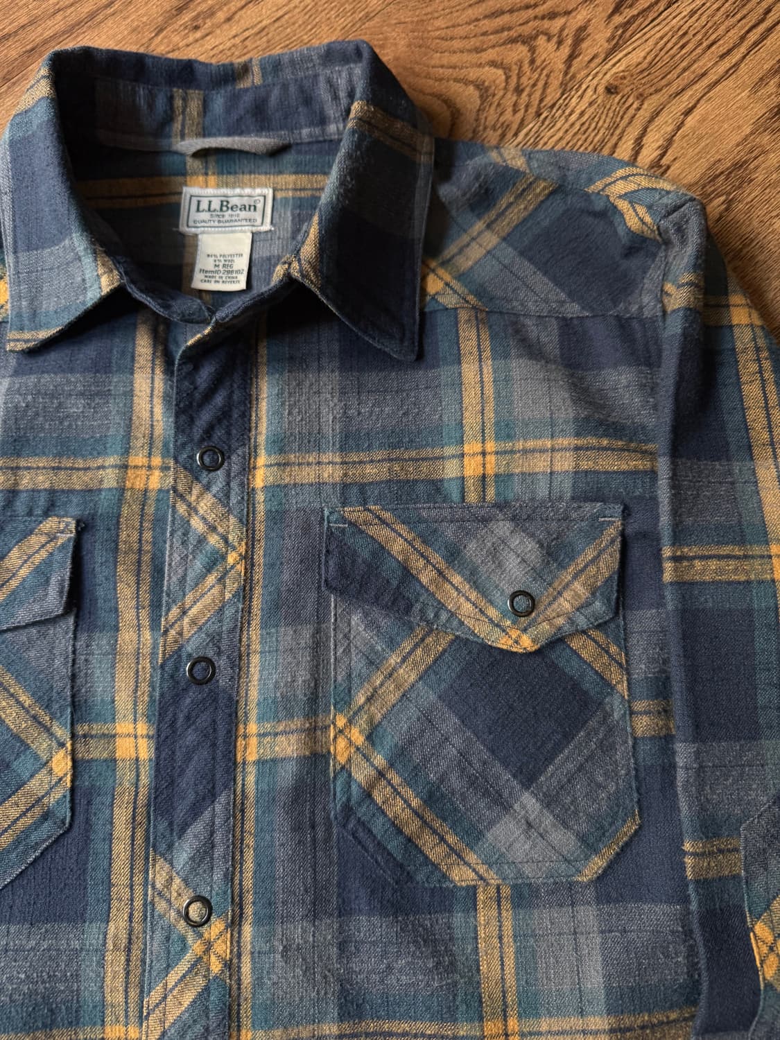 [M]L.L.Bean USA 엘엘빈 타탄체크 버튼다운 플란넬 셔츠 상품이미지3