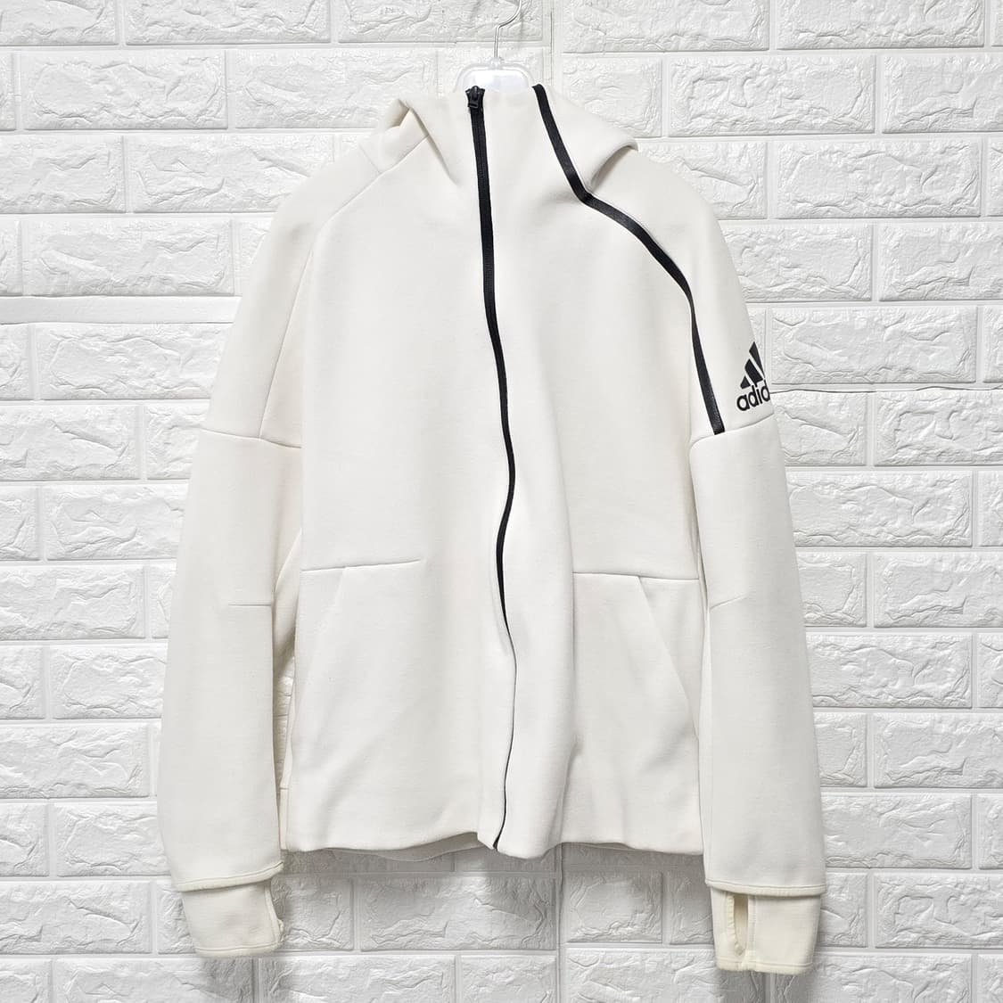 택포// 아디다스 Z.N.E 화이트 후드집업 XL 상품이미지1
