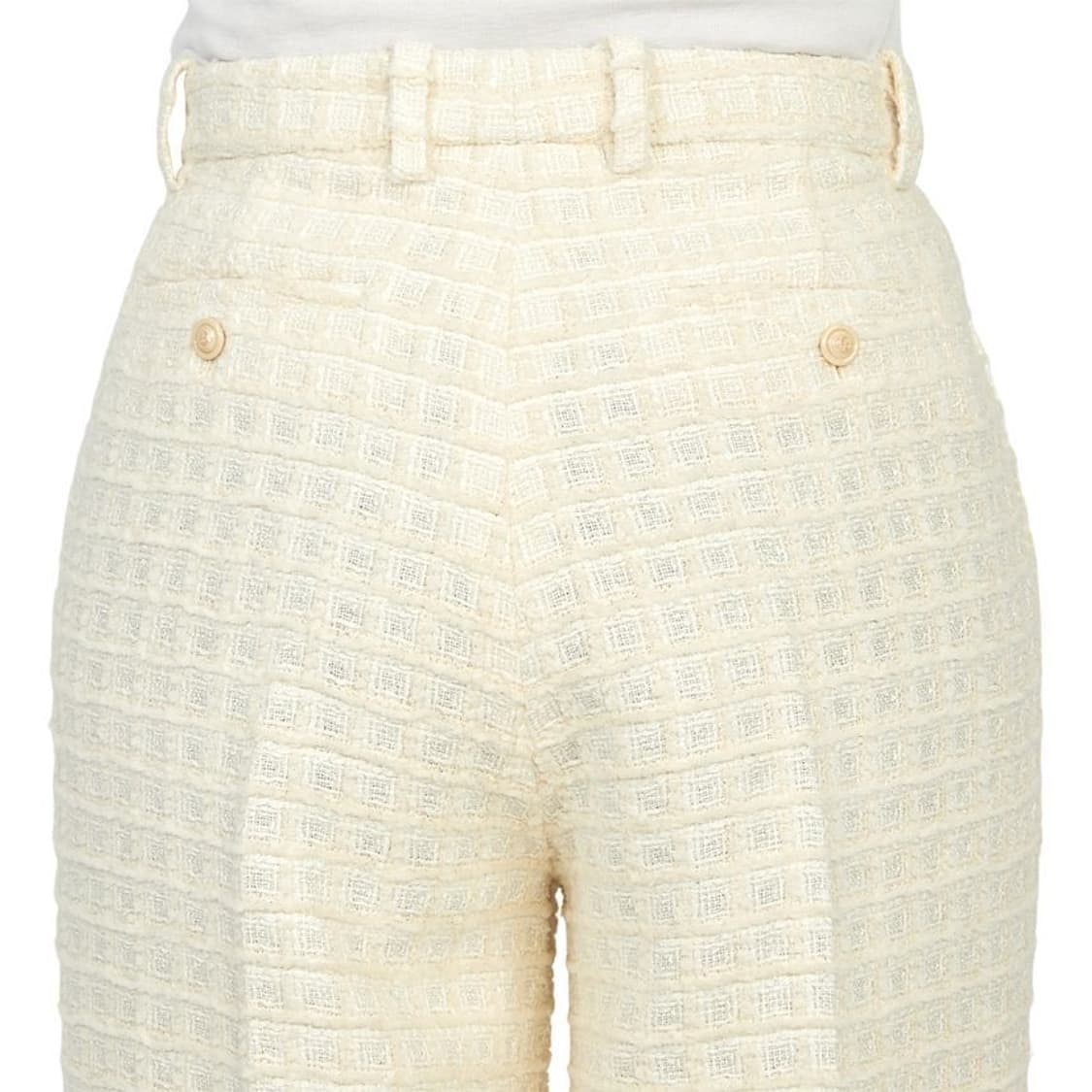 구찌 정품 아이보리 트위드 와이드 팬츠 36 상품이미지5