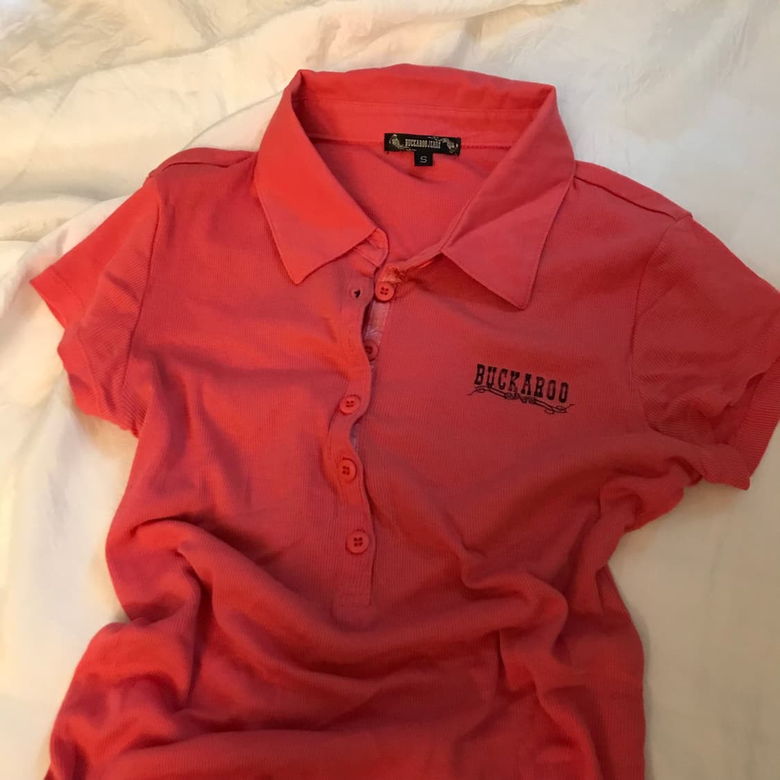 Buckaroo 버커루 갸루 락 펑크 핫핑크 카라티 상품이미지5