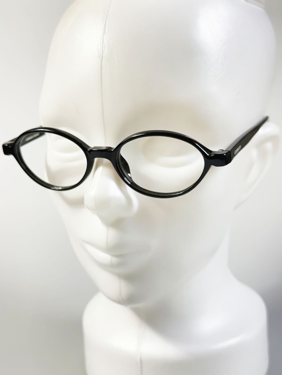 90s GIORGCO 블랙 오벌 뿔테 프레임 빈티지 안경 상품이미지8