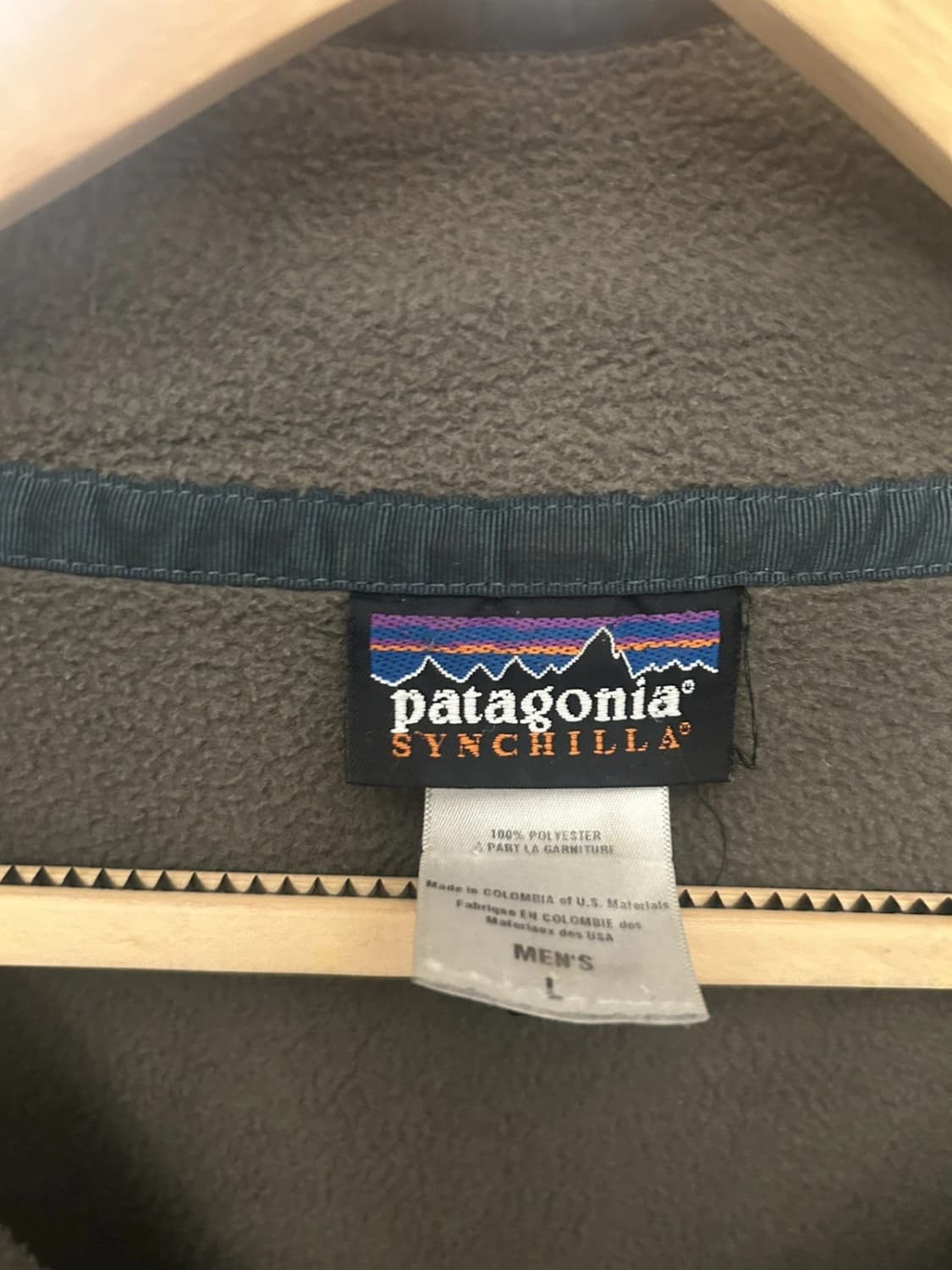 L 빈티지 90S 프르투칼메이드 파타고니아 신칠라 올리브 상품이미지4