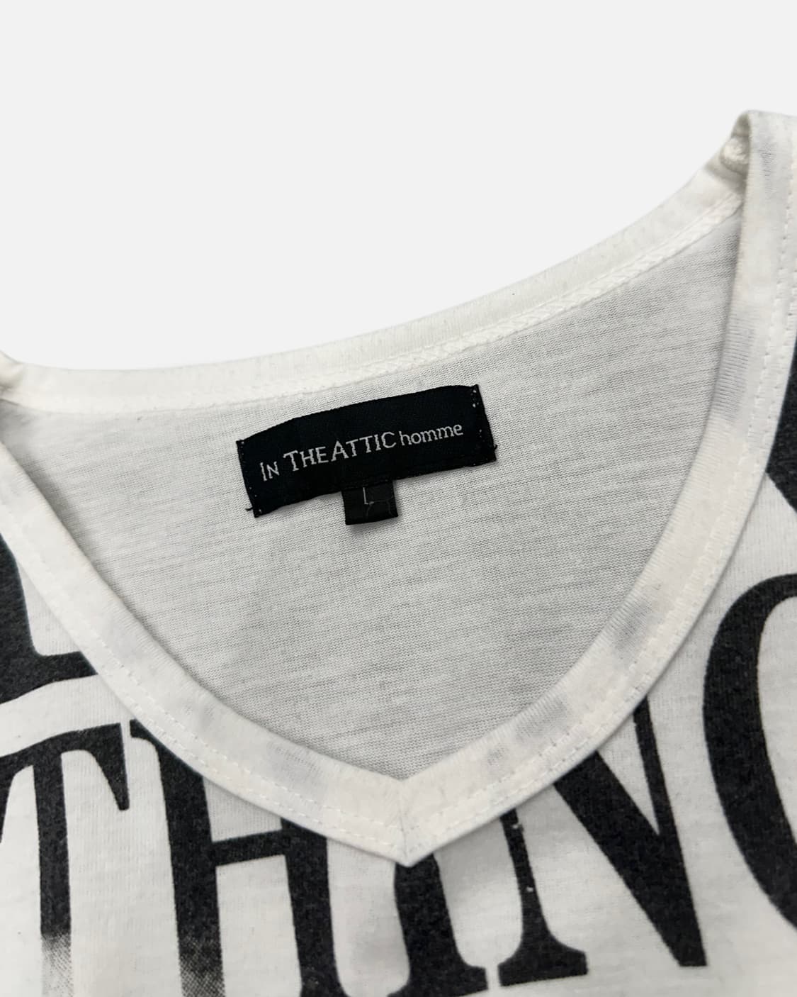 punk lettering v-neck t-shirt 상품이미지3