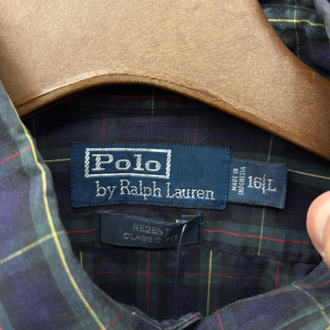 90s 폴로 랄프로렌 리젠트 클래식핏 캐주얼 원도우 체크셔츠 N334 상품이미지6