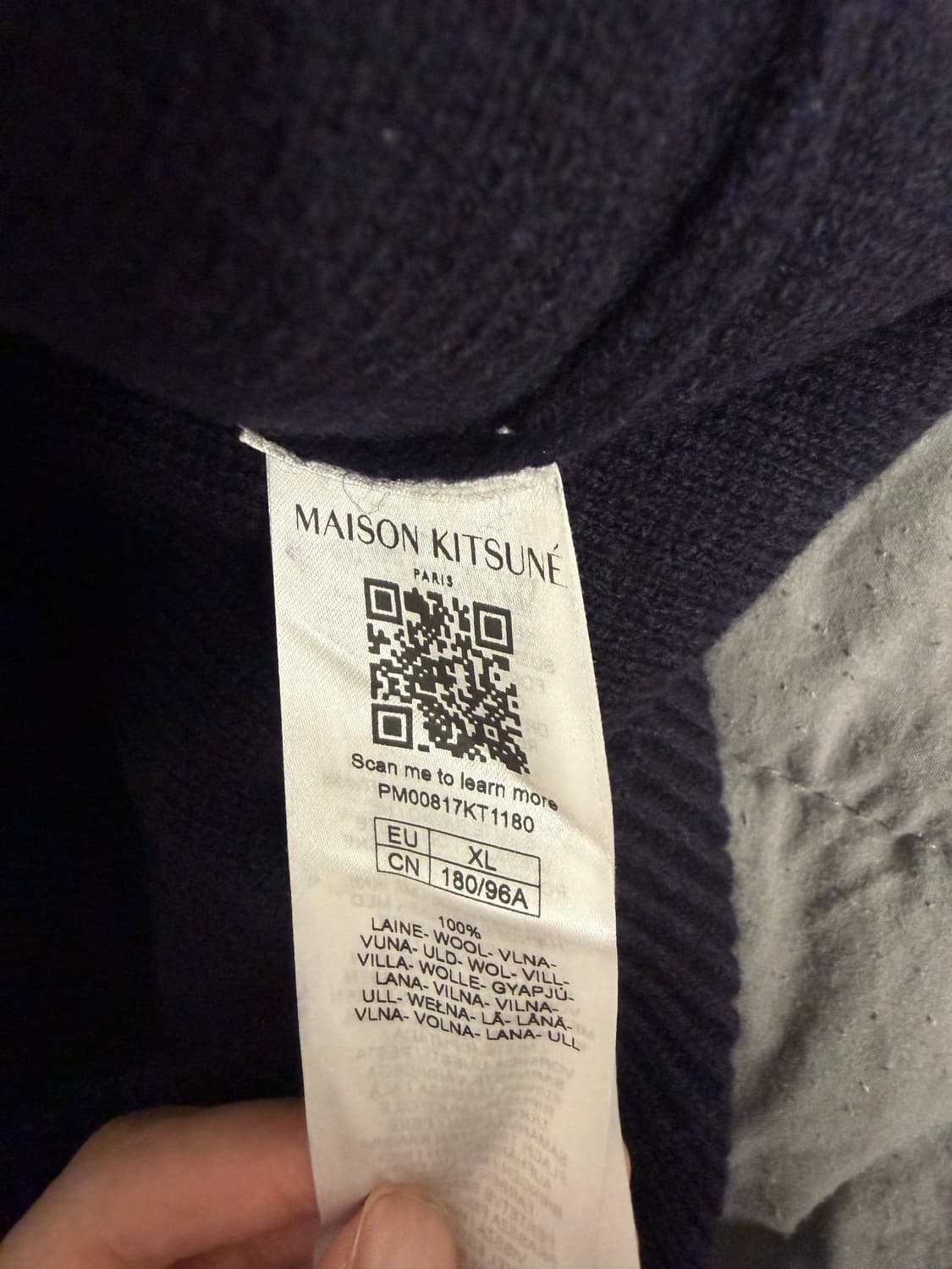 메종키츠네 울 니트 xl 상품이미지3