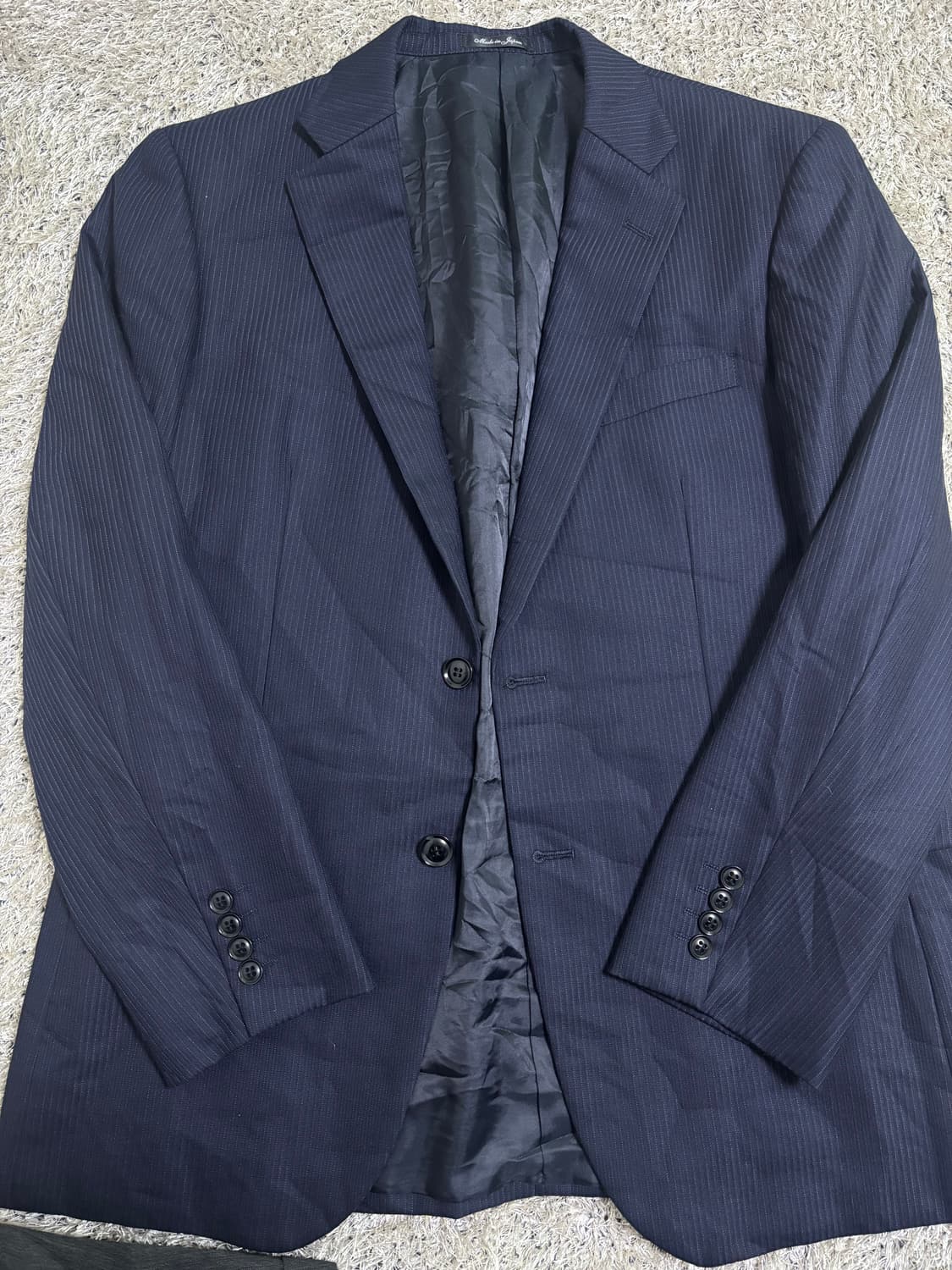 일제 ISLAND FERRI 스트라이프 울 블레이저 사이즈 105-110 상품이미지1