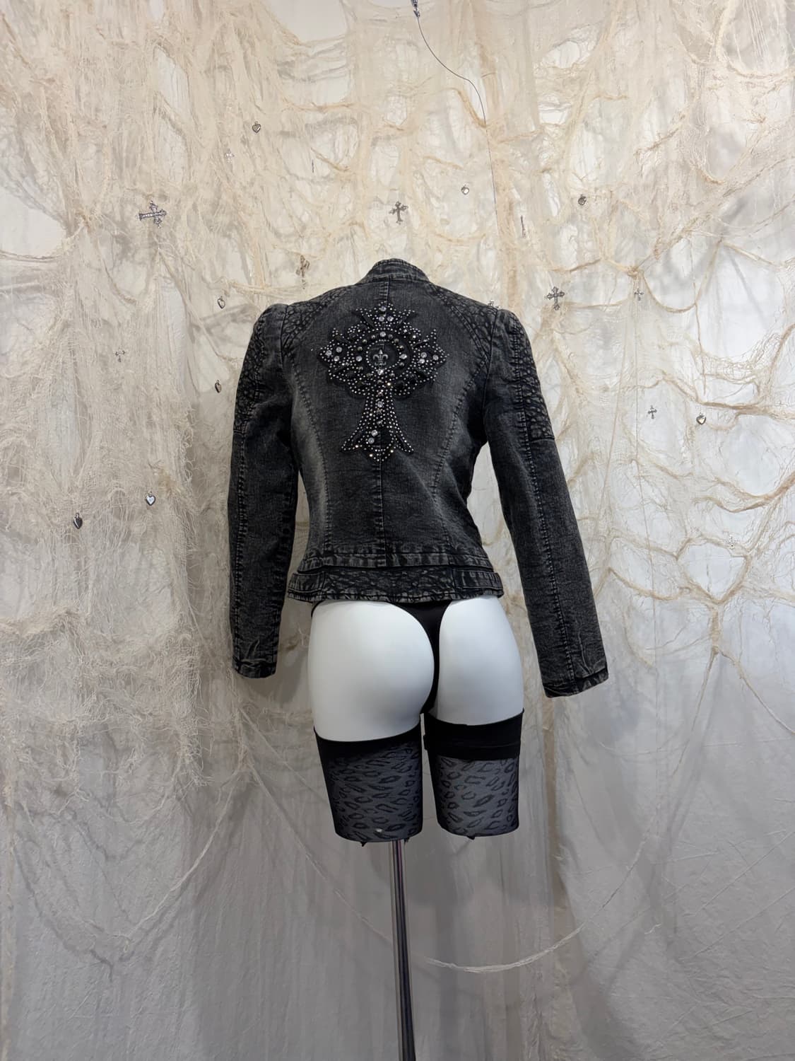 Gothic back cubic cross side slit jacket 상품이미지3