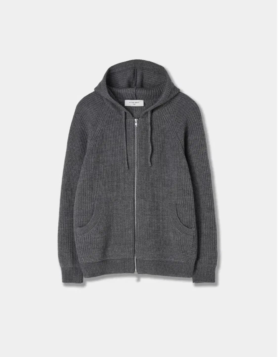 애프터프레이 니트 후드집업 그레이 L 상품이미지1