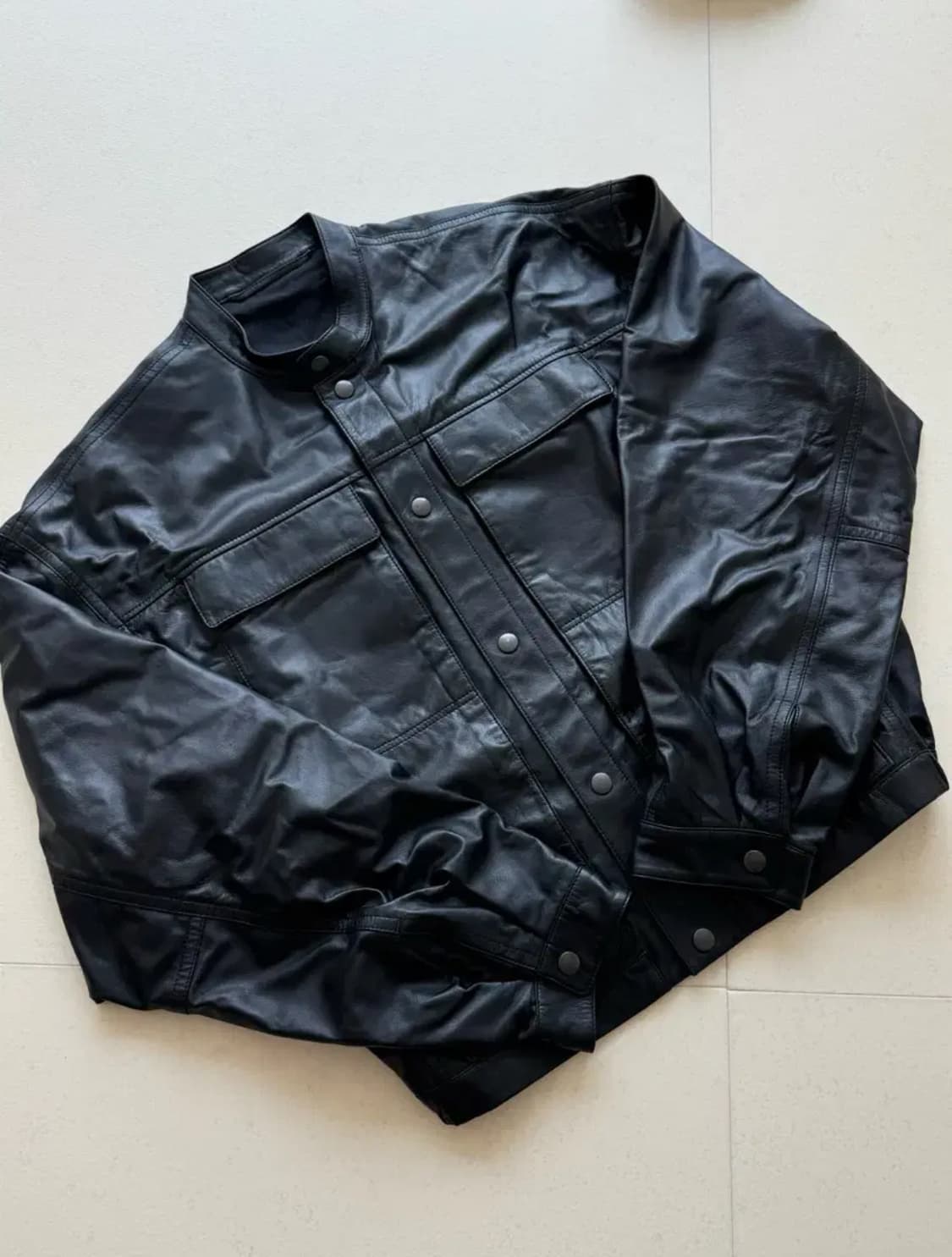 [S] 르메르 25SS 소프트 박시 레더 블루종 상품이미지1