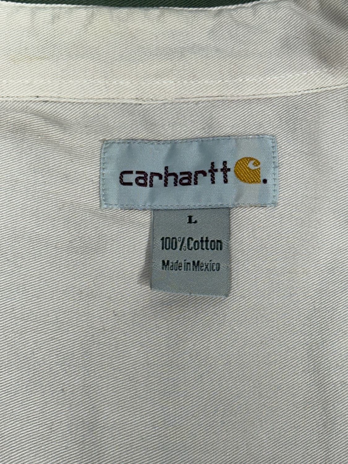 칼하트 카키 솔리드 오버핏 워크 셔츠 L 상품이미지7