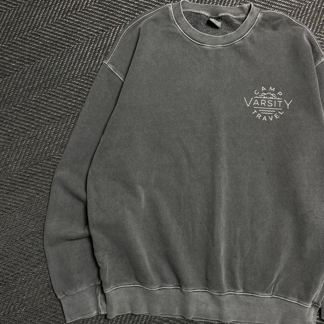 트레블 바시티 빅로고 피그먼트 박시핏 맨투맨o 5119 상품이미지5